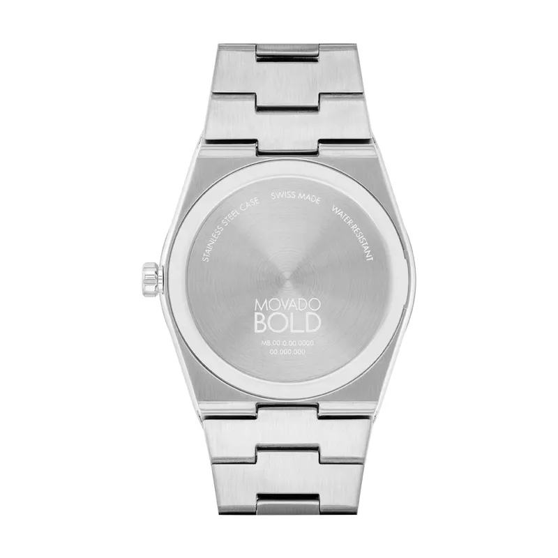 Movado Bold Quest Mens Stainless Steel Blue Dial Watch