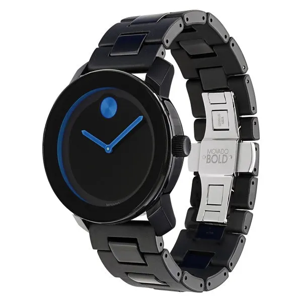 Movado Bold TR90 Mens Black Tone and Dial Watch