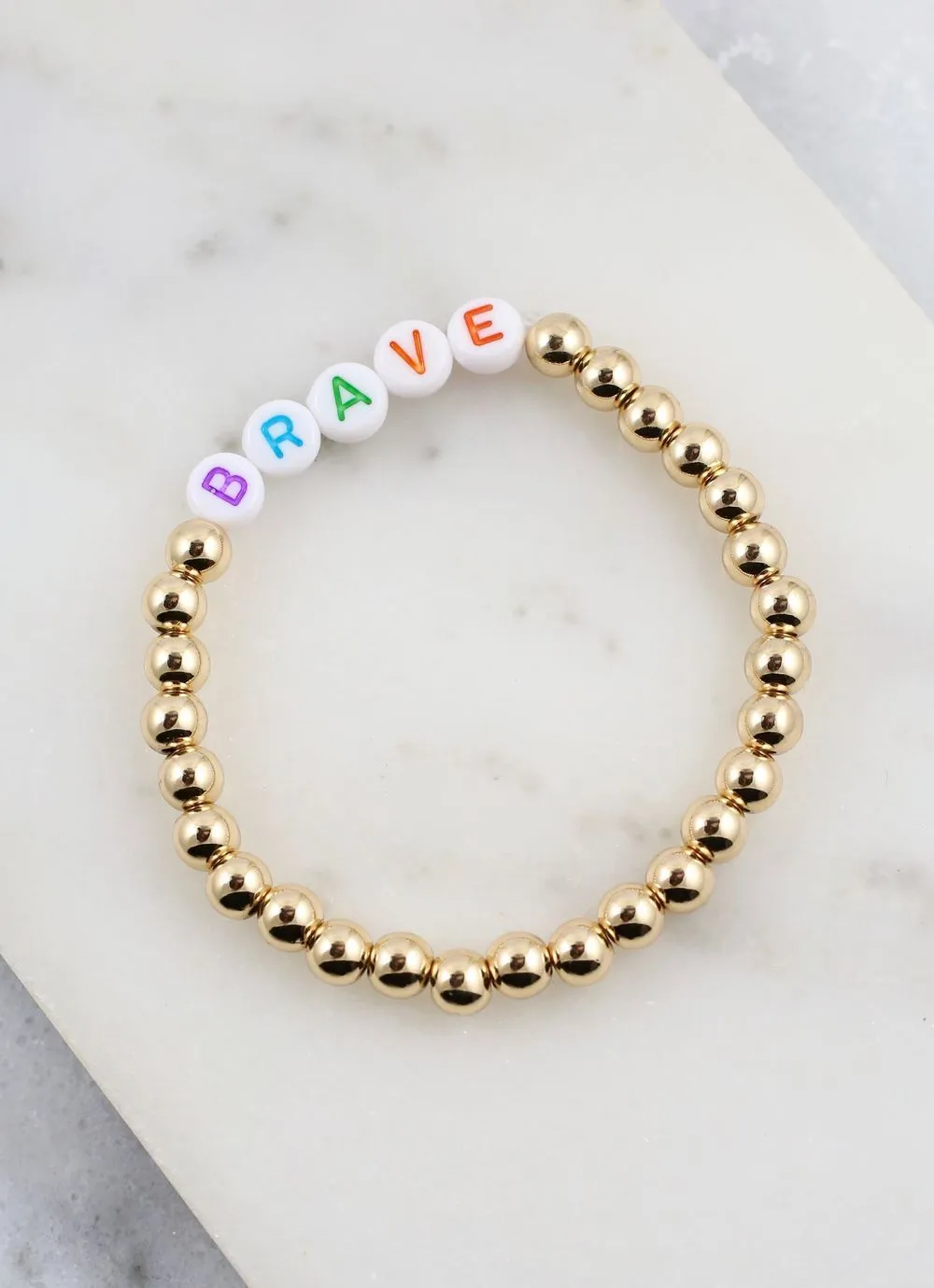 Multi-Color Brave Beaded Bracelet