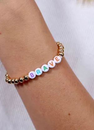 Multi-Color Brave Beaded Bracelet