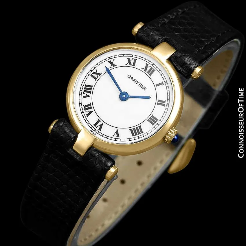 Must De Cartier Vendome Ladies Vermeil Watch - 18K Gold Over Sterling Silver