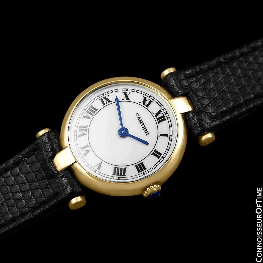 Must De Cartier Vendome Ladies Vermeil Watch - 18K Gold Over Sterling Silver
