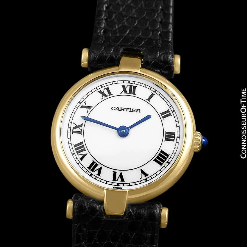 Must De Cartier Vendome Ladies Vermeil Watch - 18K Gold Over Sterling Silver