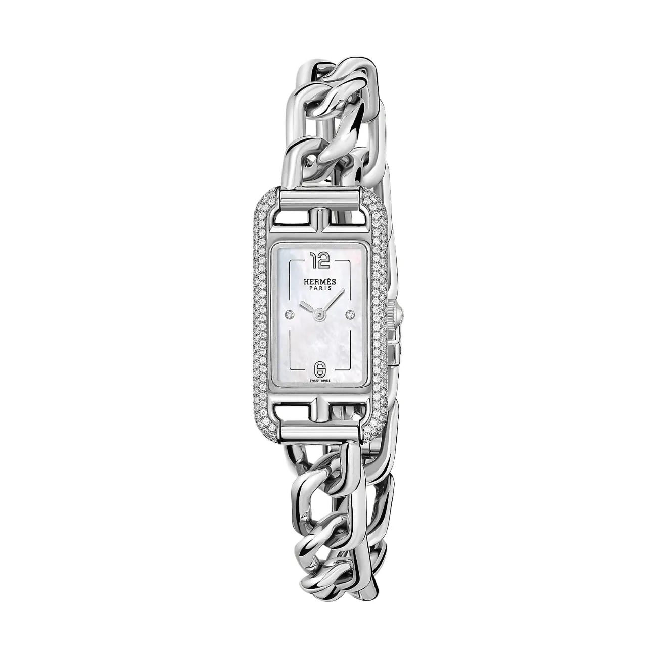 NANTUCKET - MOTHER OF PEARL DIAMOND SET SMALL WATCH