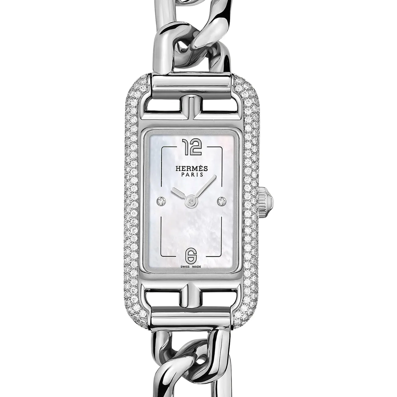 NANTUCKET - MOTHER OF PEARL DIAMOND SET SMALL WATCH