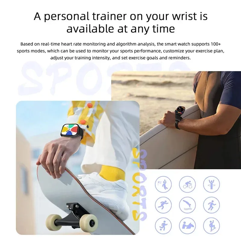 New For Xiaomi 100  Sports Mode Smart Watch Men Women Heart Rate Blood Pressure HD Bluetooth Call Waterproof Sports Smart Watch