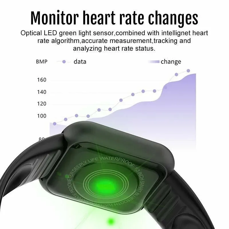 New Smart Watch Color Screen Step Counting Multi Sport Mode Message Reminder Photography Music Remote Control Smartwatch Y68 D20