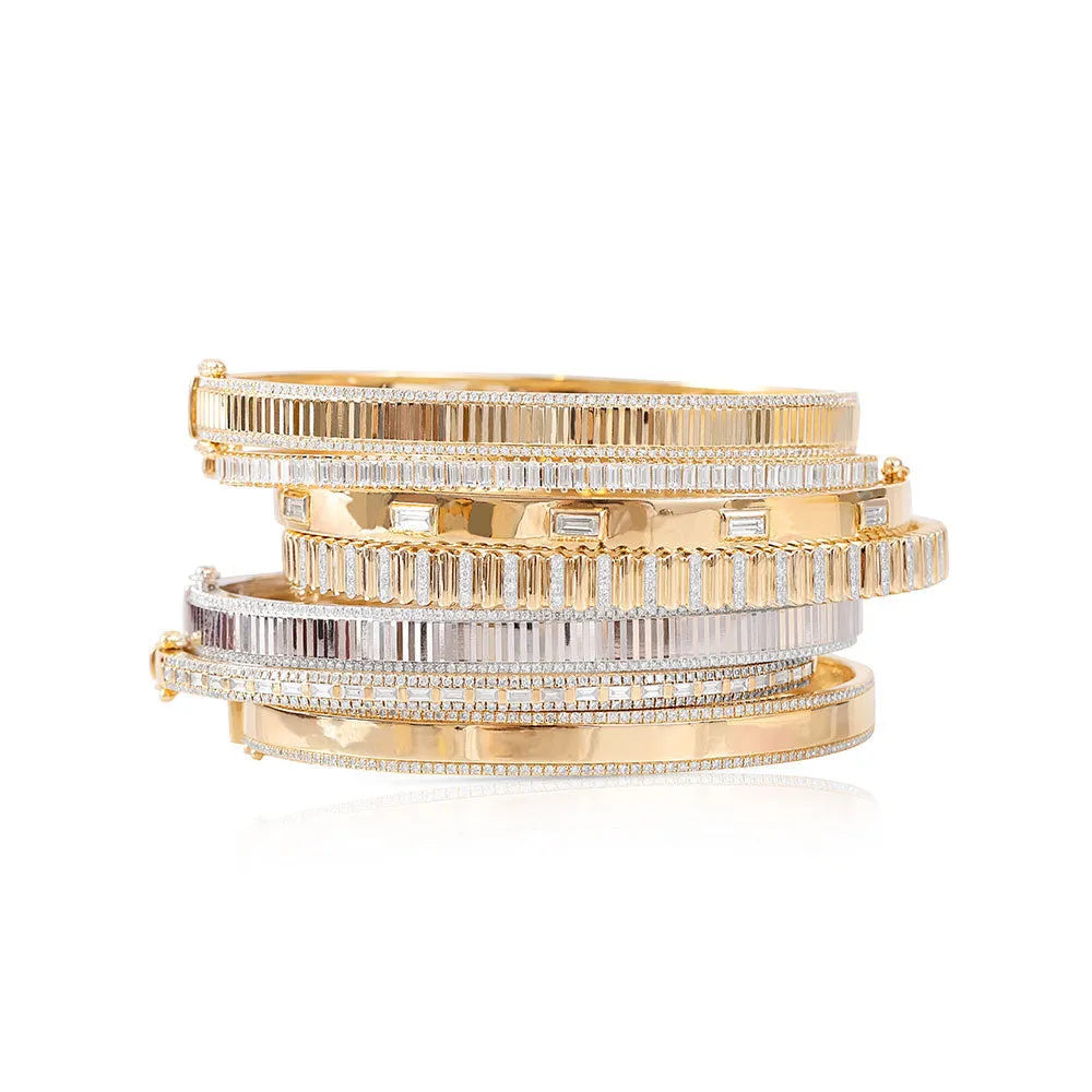 NICOLA CLASSIC INSET BAGUETTE DIAMOND BANGLE