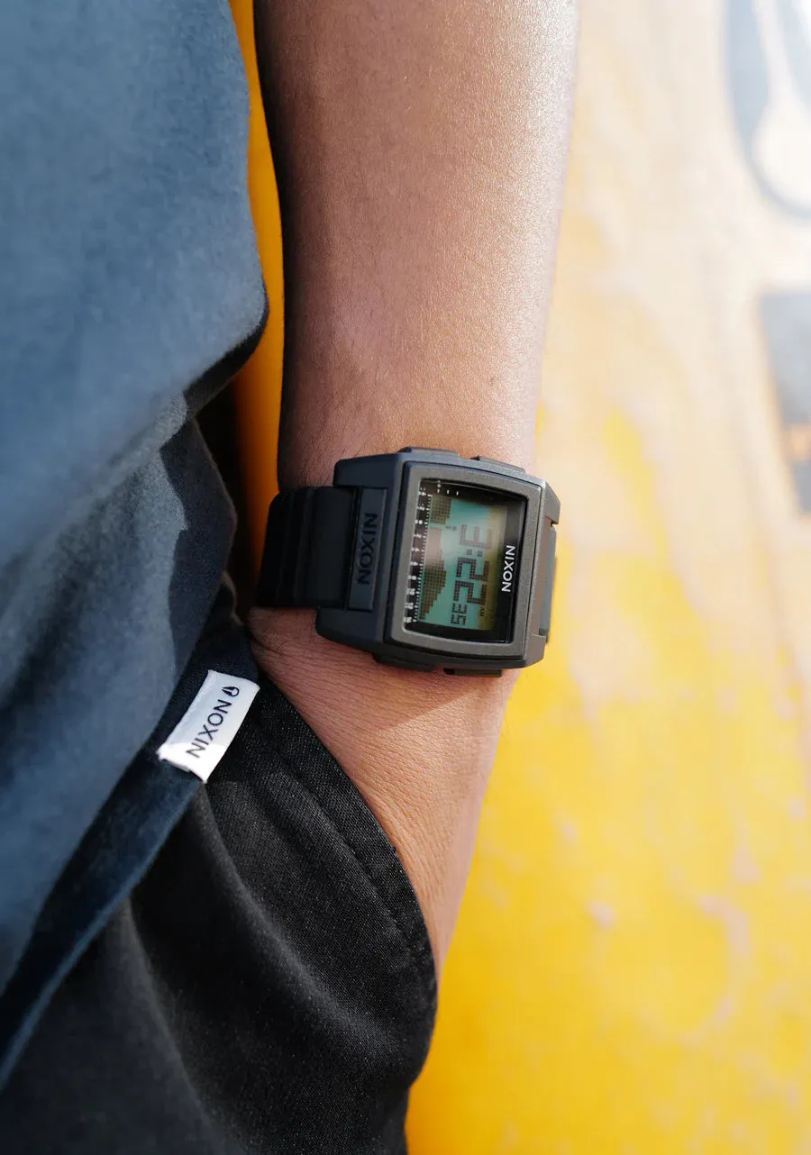 Nixon Base Tide Pro Watch Black Green Positive