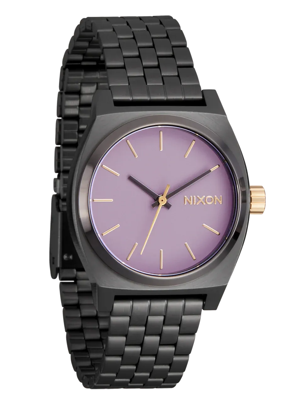 NIXON MEDIUM TIME TELLER  GUNMETAL/ LAVANDER