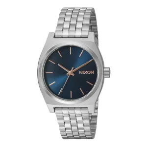 Nixon Medium Time Teller Navy/Rose Gold