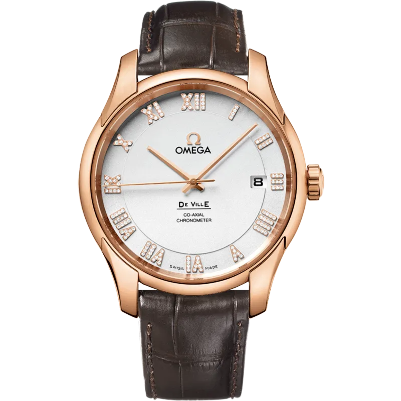 Omega De Ville De Ville 41 mm, red gold on leather strap