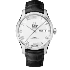 Omega De Ville Hour Vision 41 mm, steel on leather strap