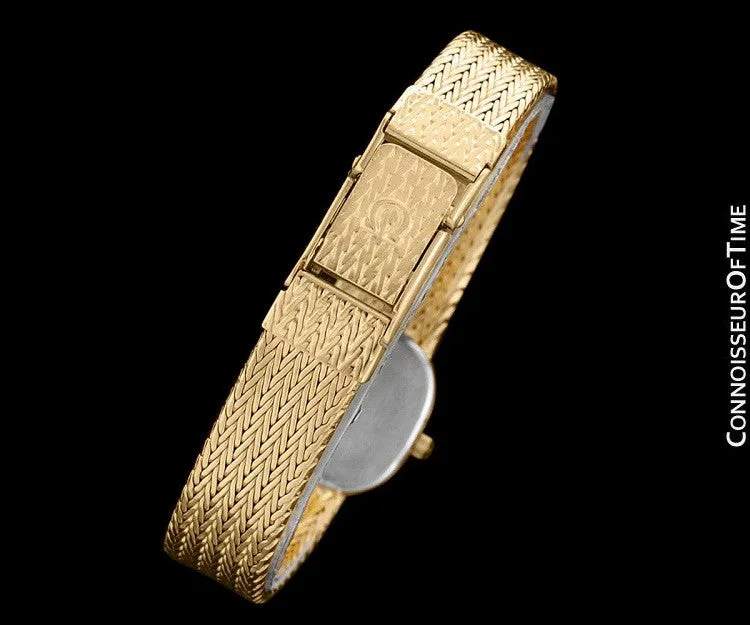Omega De Ville Ladies Bracelet Dress Quartz Watch - 18K Gold Plated & Stainless Steel