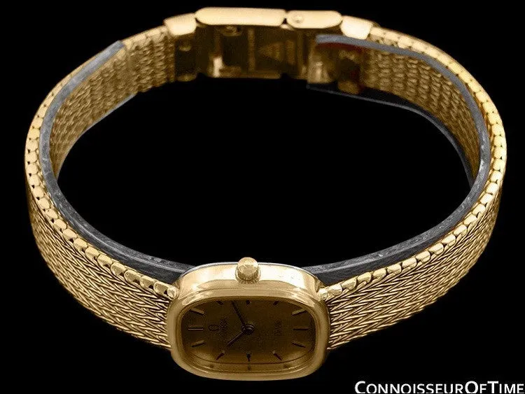 Omega De Ville Ladies Bracelet Dress Quartz Watch - 18K Gold Plated & Stainless Steel