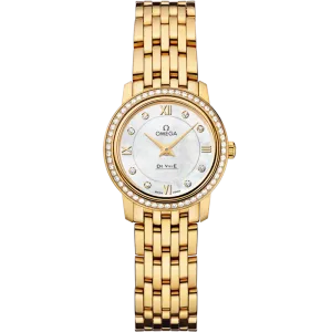 Omega De Ville Prestige 24.4 mm, yellow gold on yellow gold