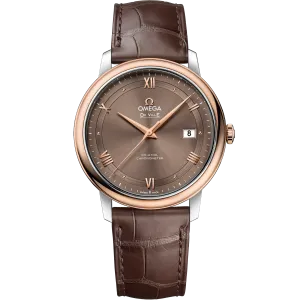 Omega De Ville Prestige 39.5 mm, steel - red gold on leather strap