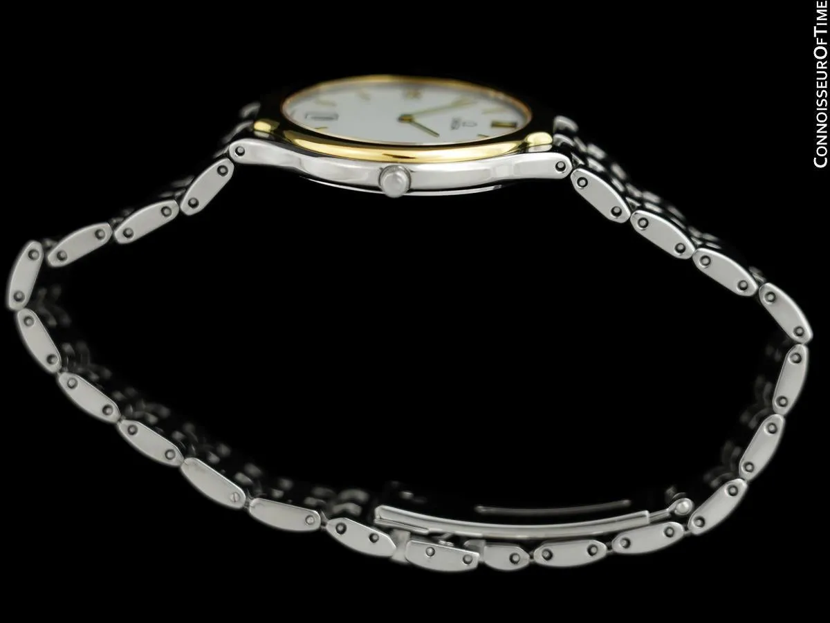 Omega De Ville "SYMBOL" Mens Stainless Steel & Solid 18K Gold Watch - Papers & Tag