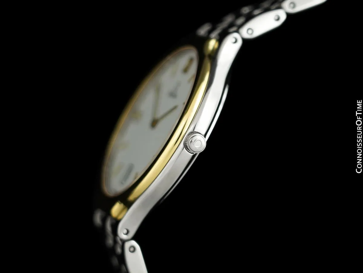 Omega De Ville "SYMBOL" Mens Stainless Steel & Solid 18K Gold Watch - Papers & Tag