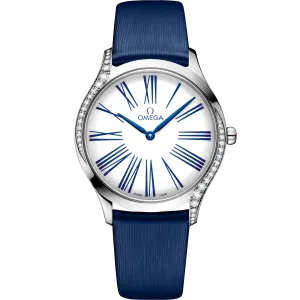 Omega De Ville Trésor 36 mm, steel on fabric strap