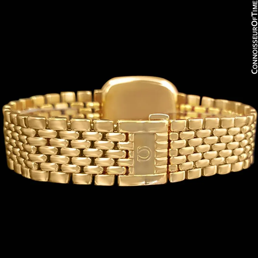 Omega DeVille Midsize Mens Ultra Thin Dress Watch with Bracelet - 18K Gold Plated