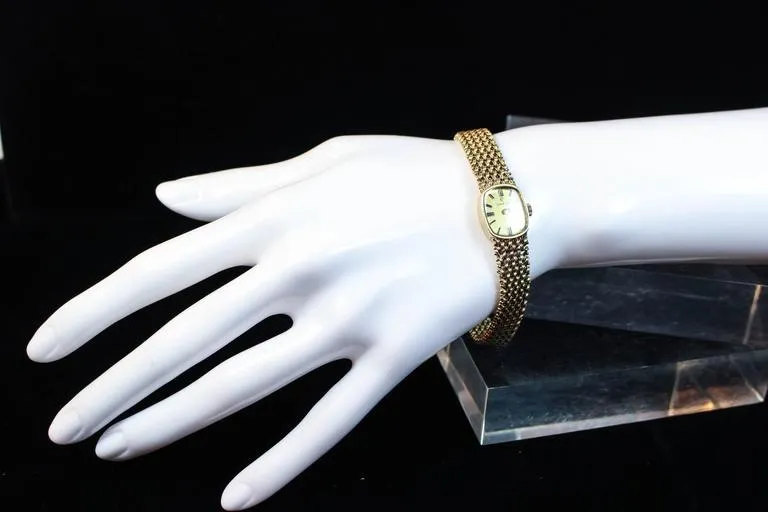 OMEGA Lady's Yellow Gold Woven Wristwatch