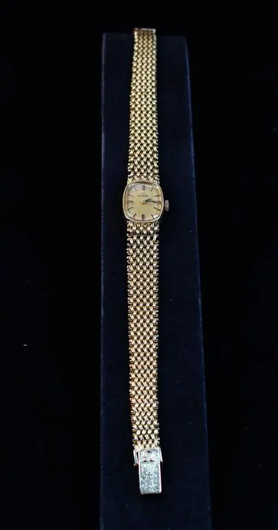 OMEGA Lady's Yellow Gold Woven Wristwatch