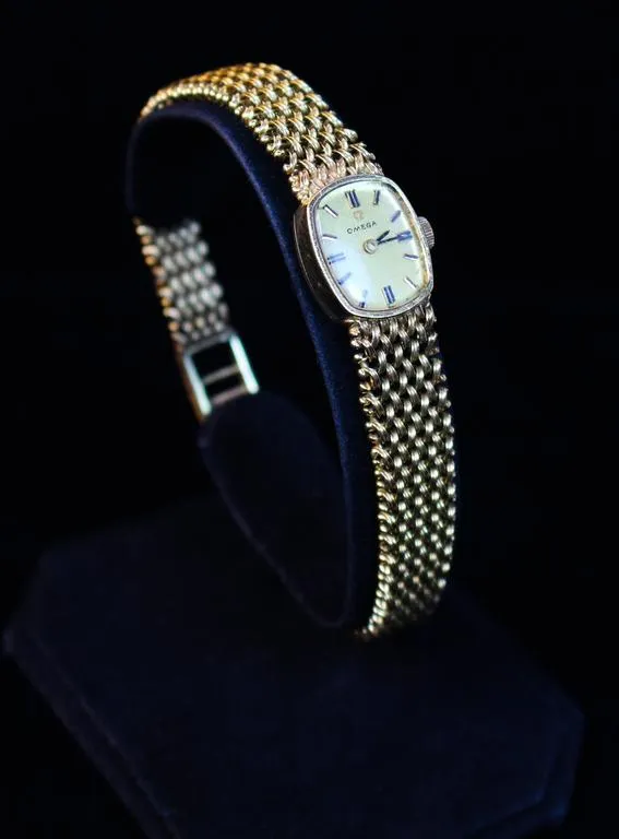 OMEGA Lady's Yellow Gold Woven Wristwatch