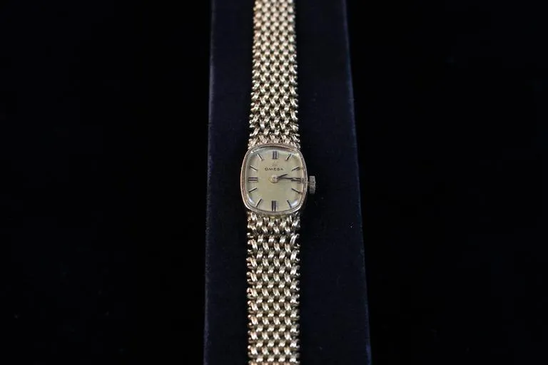 OMEGA Lady's Yellow Gold Woven Wristwatch