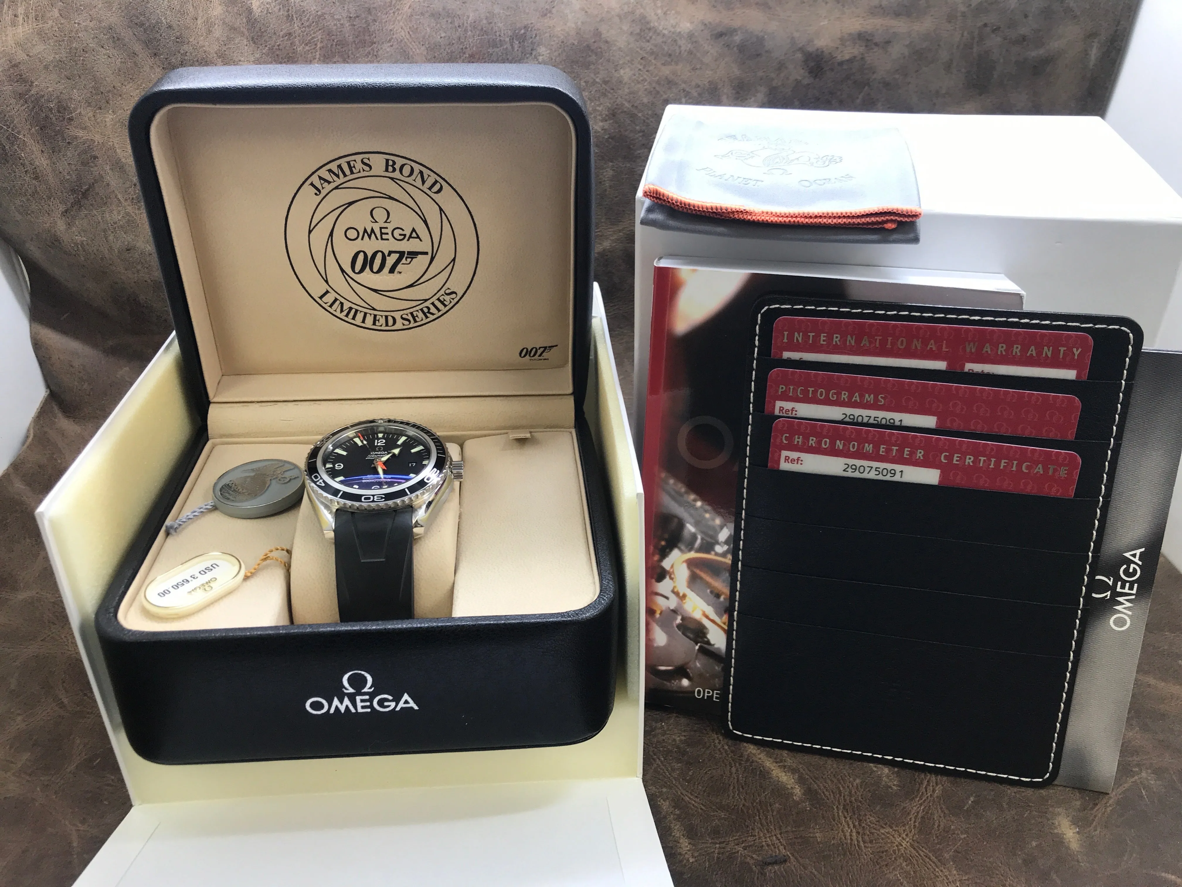 Omega Planet Ocean 600m James Bond Casino Royale 2907.50.91 Black Dial Automatic Men's Watch