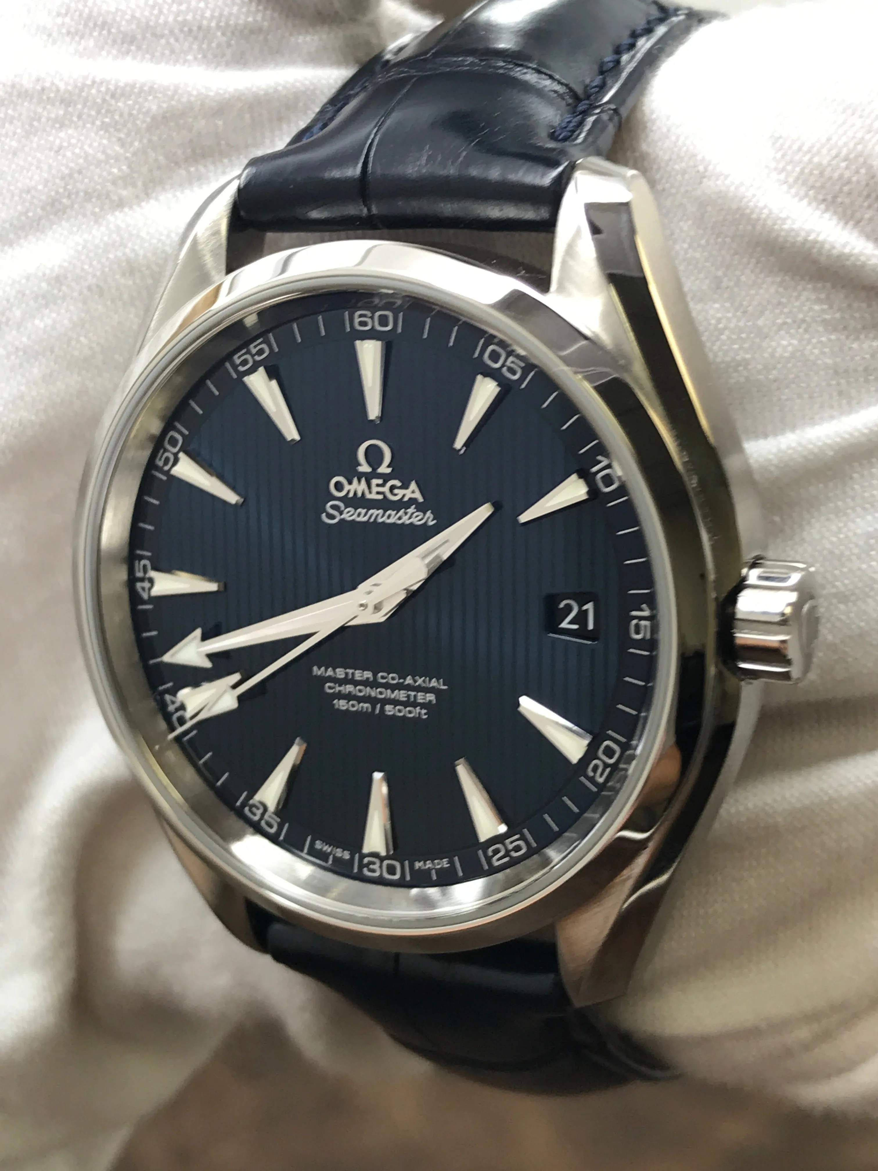 Omega Seamaster Aqua Terra 231.13.42.21.03.001 Blue Dial Automatic Men's Watch