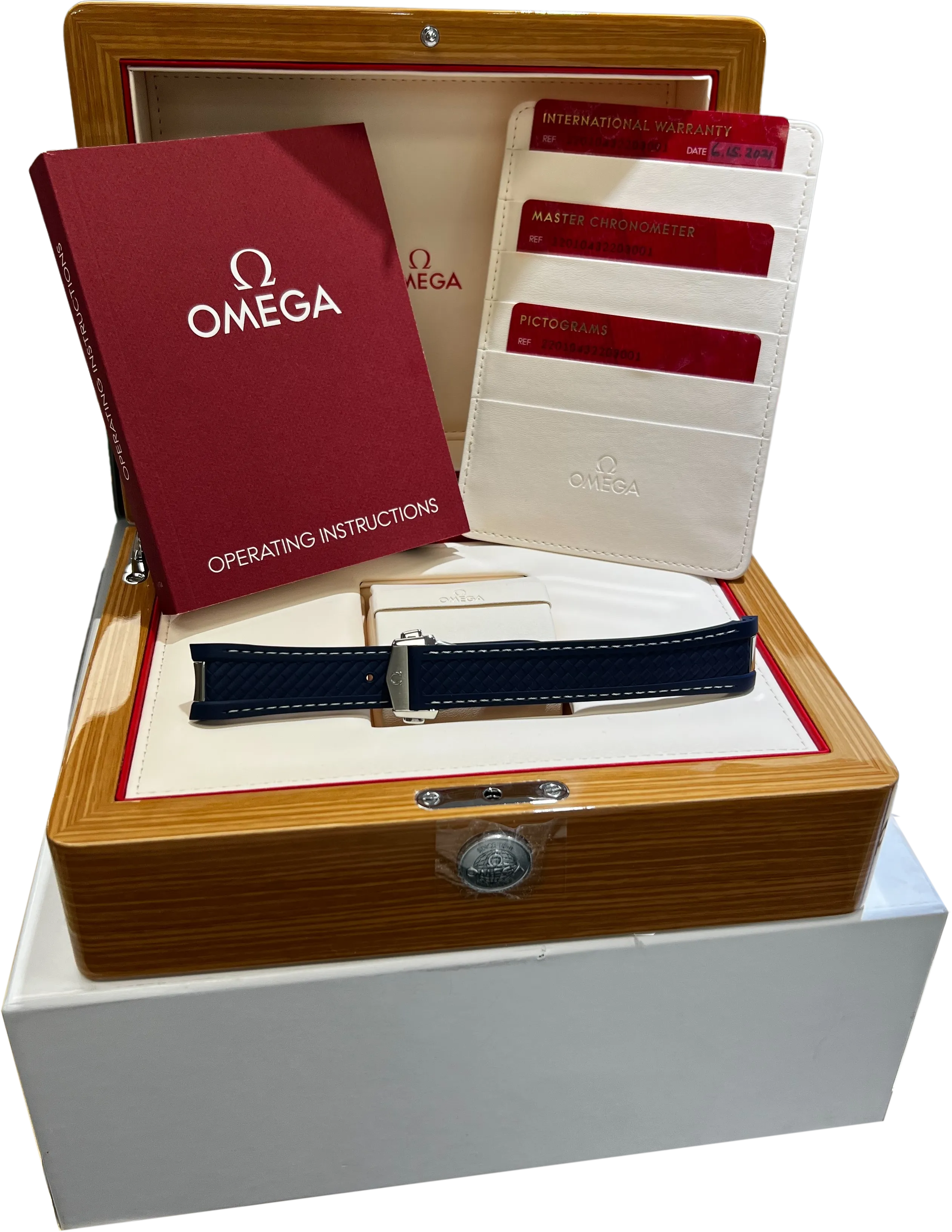 Omega Seamaster Worldtimer Aqua Terra 43mm Steel Blue 220.10.43.22.03.001 CARD