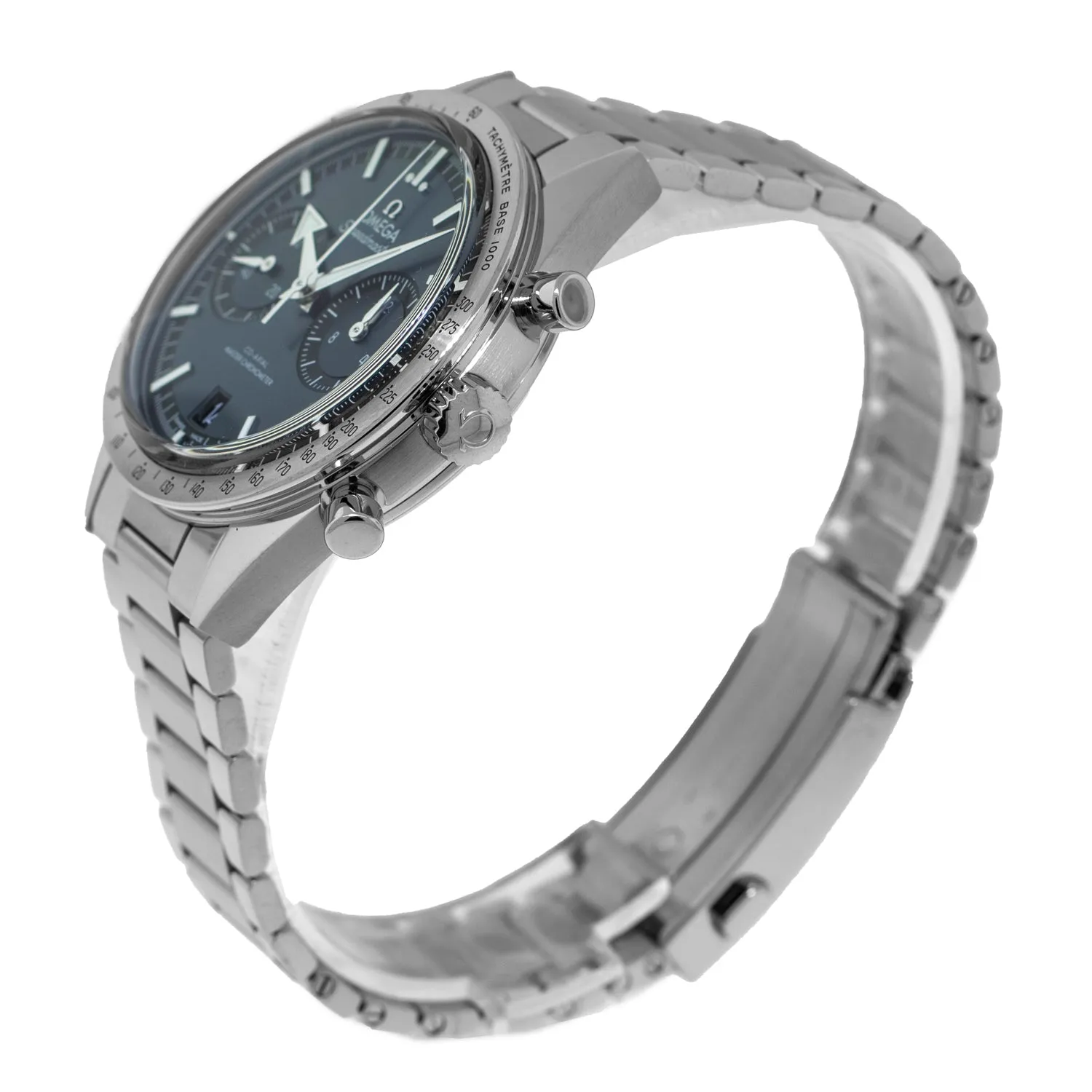 Omega Speedmaster Chronograph 40.5mm Stainless Steel Blue Index Dial 332.10.41.51.03.001
