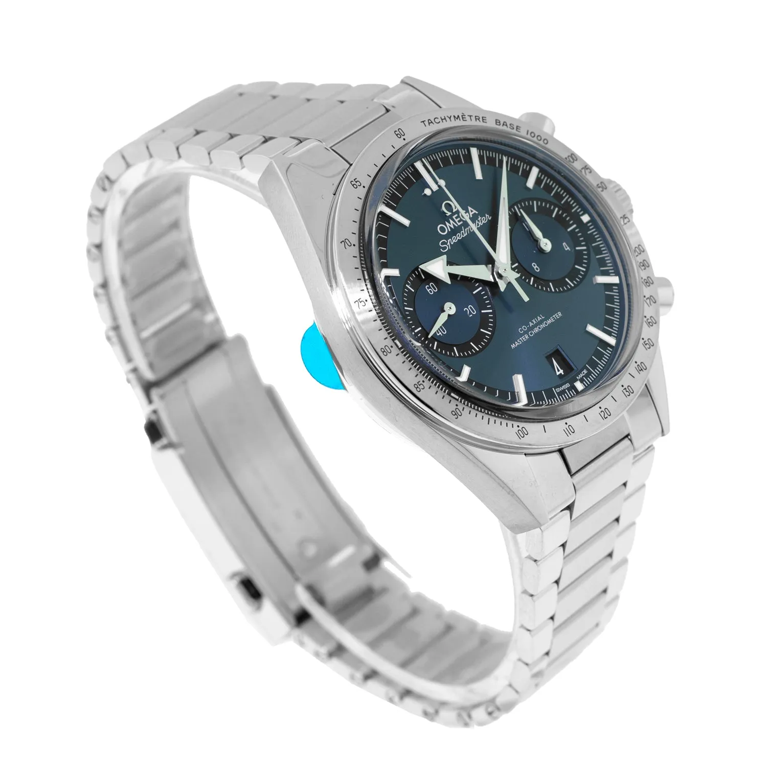 Omega Speedmaster Chronograph 40.5mm Stainless Steel Blue Index Dial 332.10.41.51.03.001