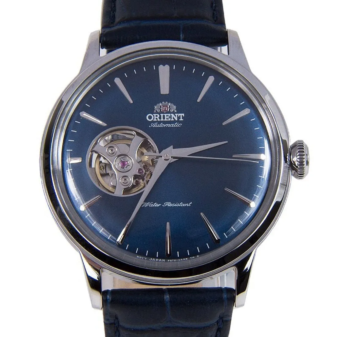Orient Mechanical Blue Open Heart RA-AG0005L10B RA-AG0005L Leather Watch