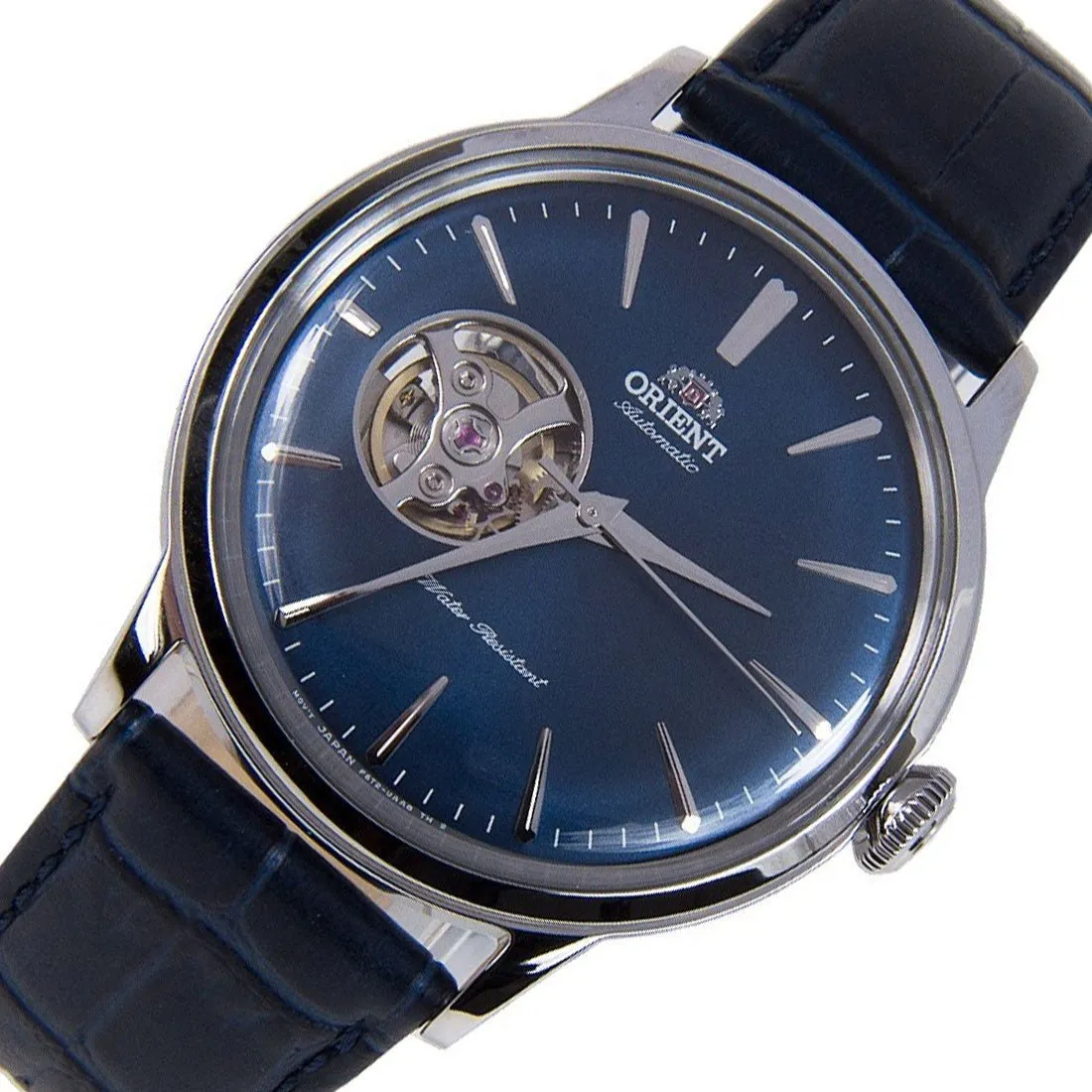 Orient Mechanical Blue Open Heart RA-AG0005L10B RA-AG0005L Leather Watch