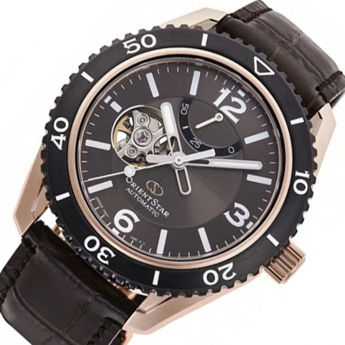 Orient Star Made in Japan RE-AT0103Y00B RE-AT0103Y Brown Leather Watch