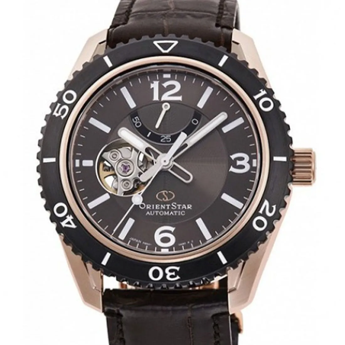 Orient Star Made in Japan RE-AT0103Y00B RE-AT0103Y Brown Leather Watch