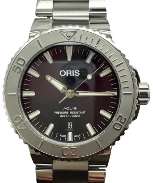 Oris Aquis Date 01 733 7730 4158 Red Dial Automatic Men's Watch