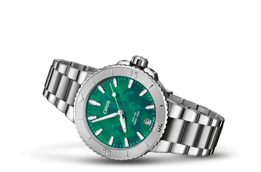 Oris x Bracenet Aquis 36.5mm Steel Unisex Watch 01 733 7770 4137-07 8 18 05P