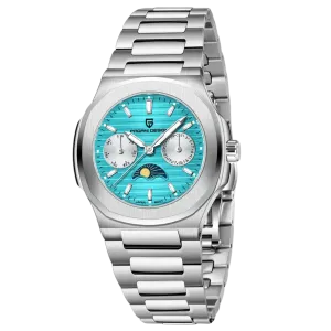 Pagani Design Silver Stainless Steel Tiffany Dial Quartz Watch for Ladies - PD-1786