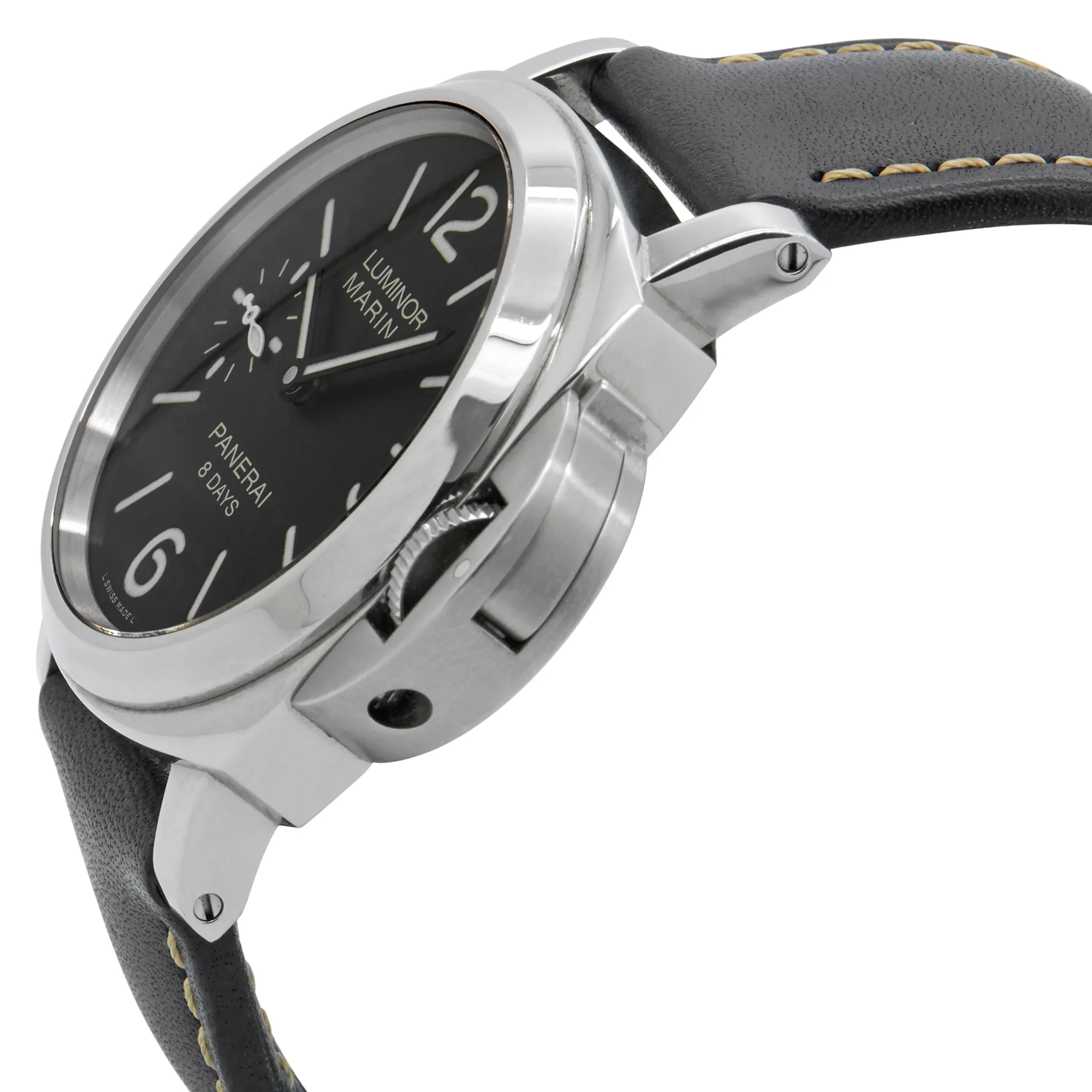 Panerai Luminor Marina 8 Days Pam 510 Black Dial Hand Wind Men's Watch