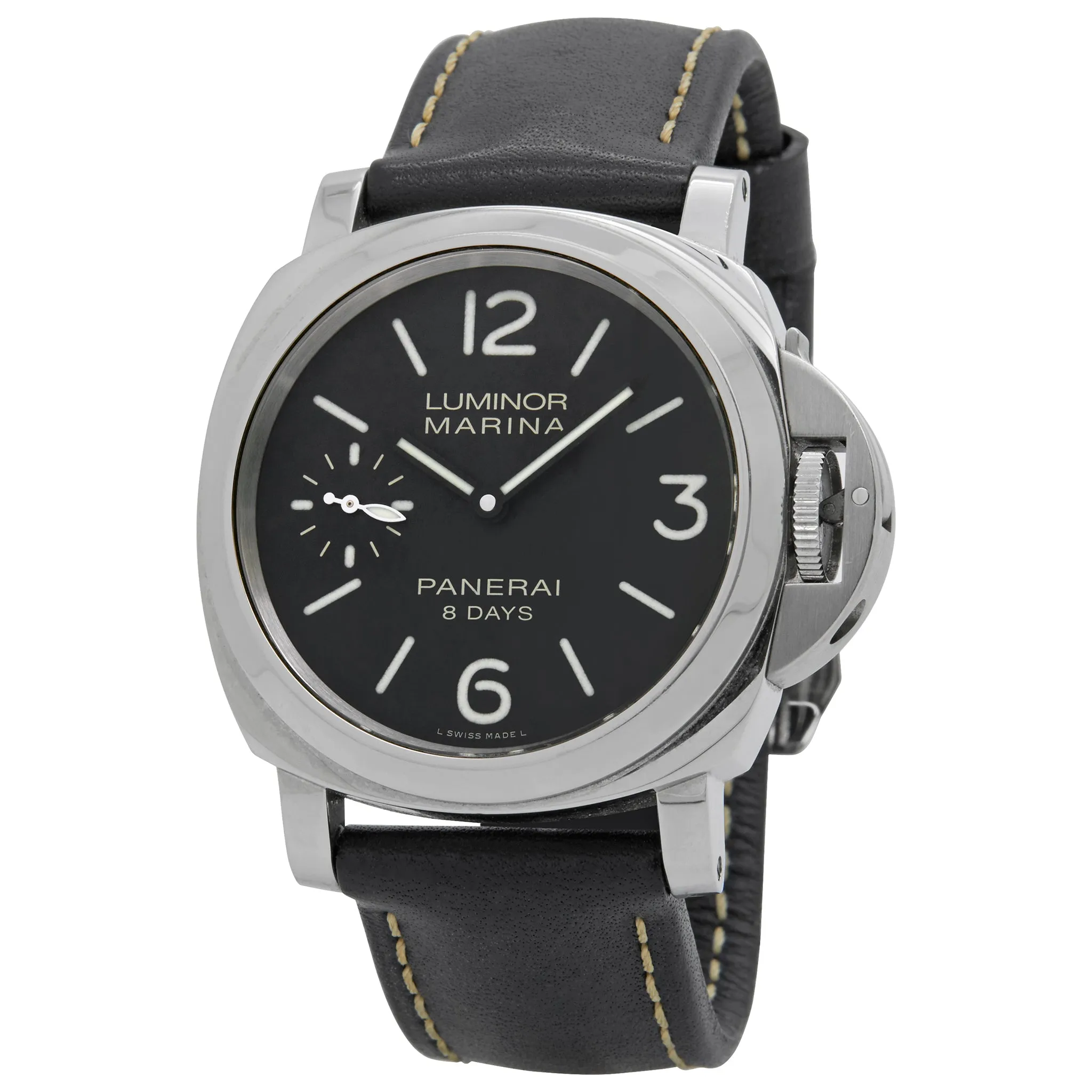 Panerai Luminor Marina 8 Days Pam 510 Black Dial Hand Wind Men's Watch