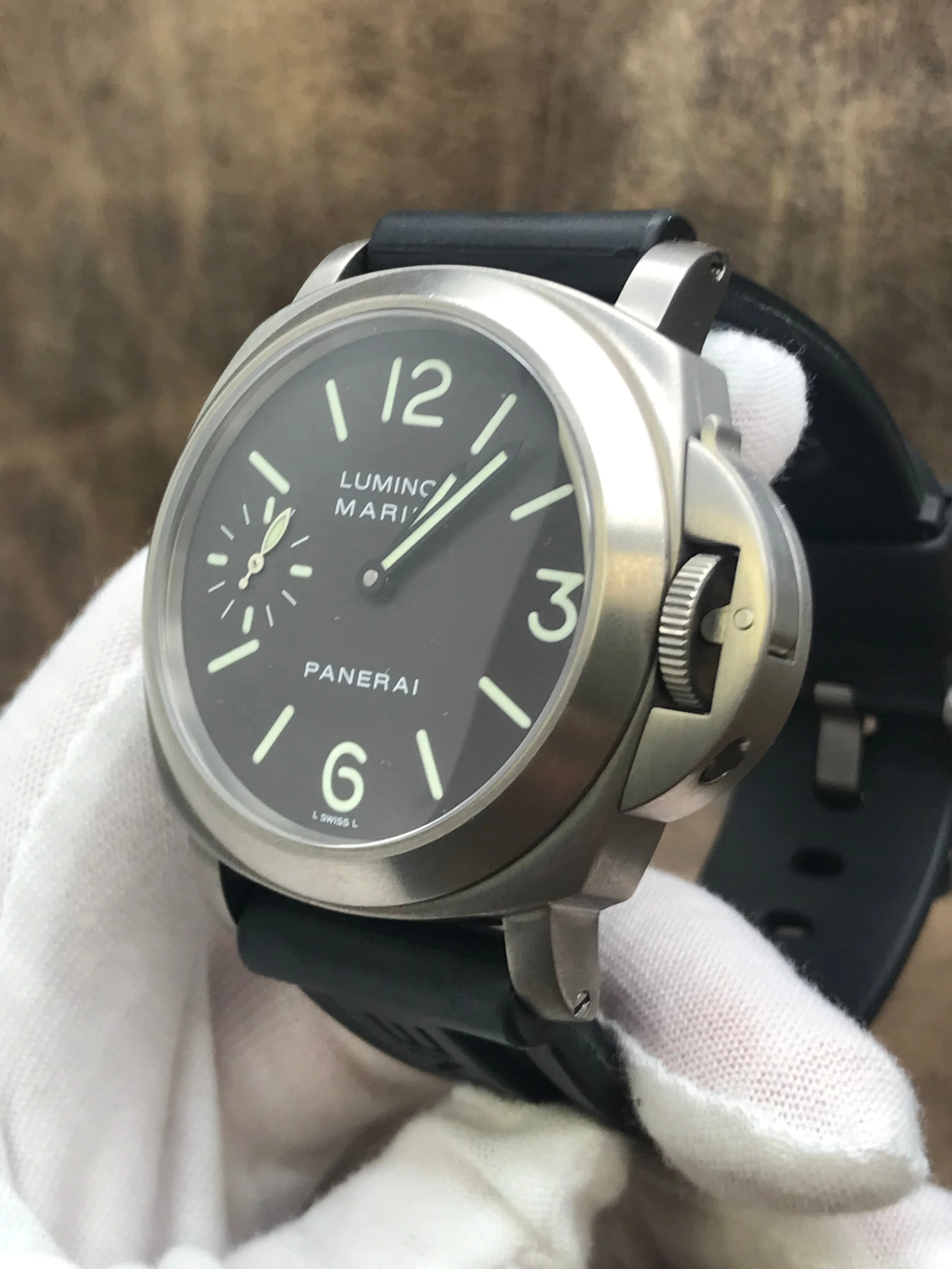 Panerai Luminor PAM00061 Tabacco Dial Manual Wind Men's Watch