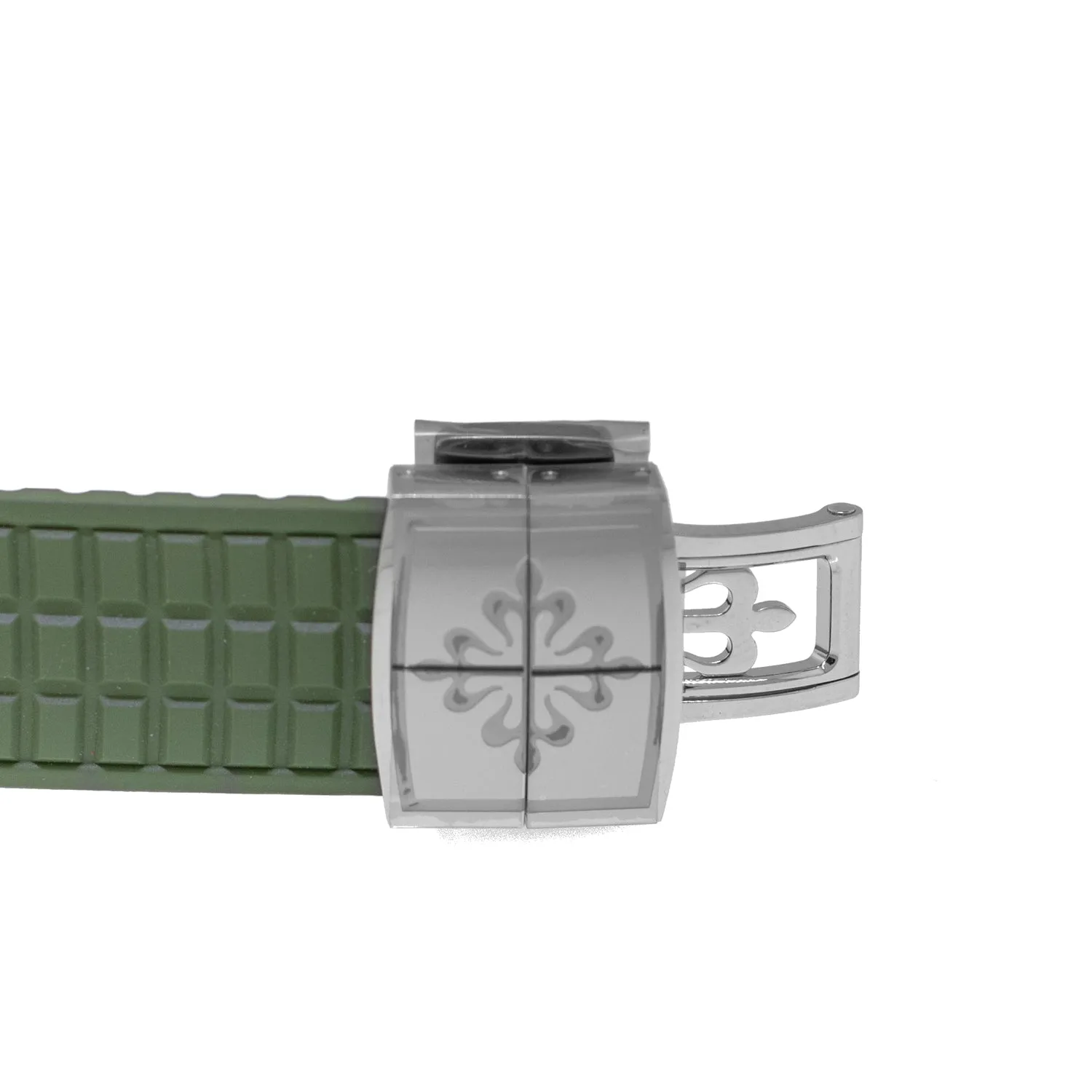 Patek Philippe AQUANAUT Stainless Steel Khaki Green Arabic Dial & Diamond Bezel 5267/200A