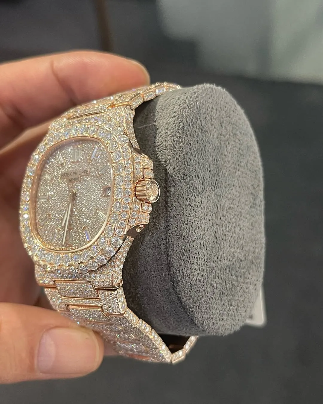 Patek Philippe Moissanite Diamond Watch Handmade | W 266