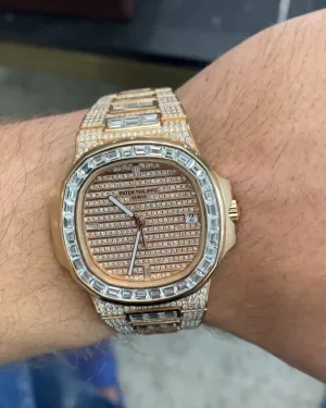 Patek Philippe Moissanite Diamond Watch Handmade | W 277