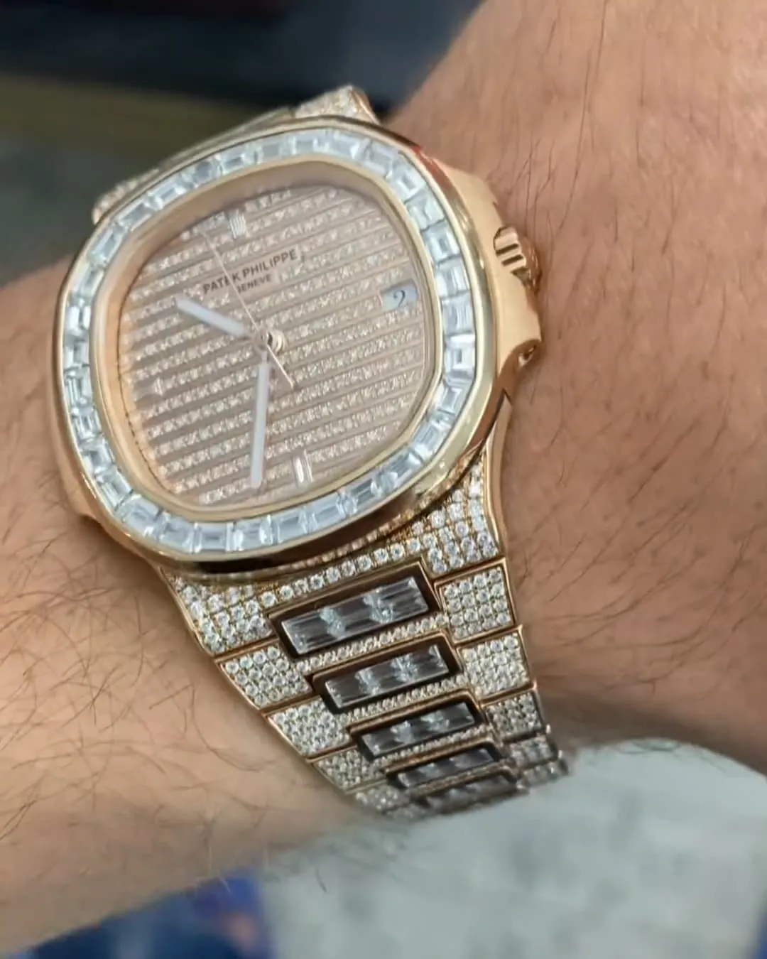 Patek Philippe Moissanite Diamond Watch Handmade | W 277
