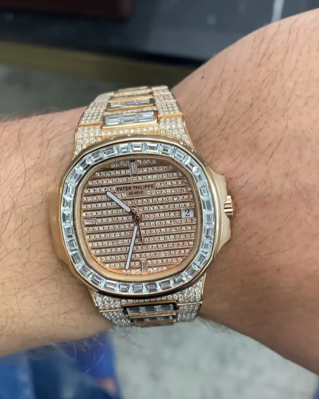Patek Philippe Moissanite Diamond Watch Handmade | W 277