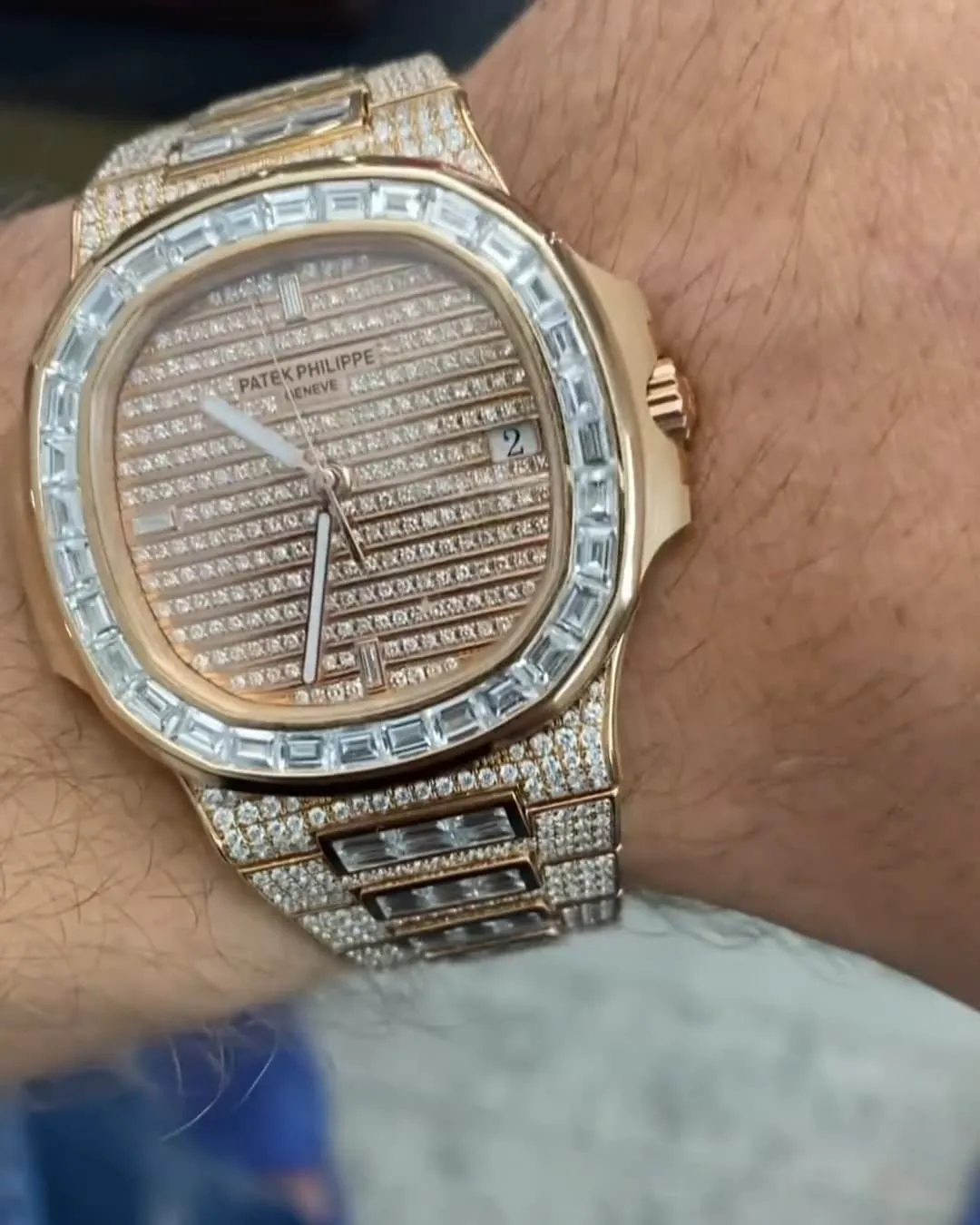 Patek Philippe Moissanite Diamond Watch Handmade | W 277